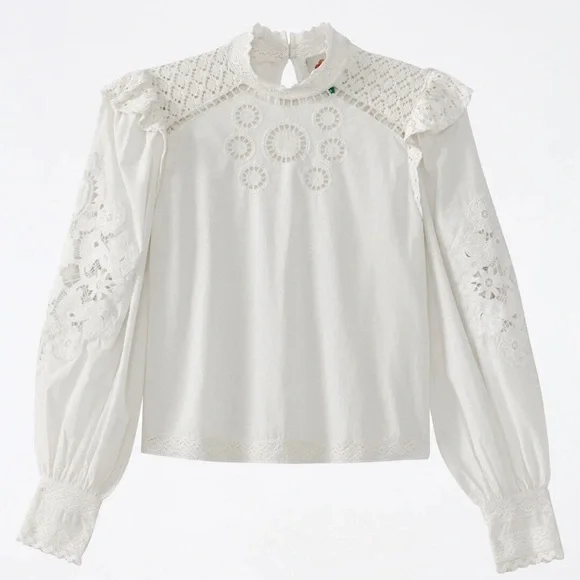 Farm Rio Off-White Romantic Blouse - Picture 4 of 6
